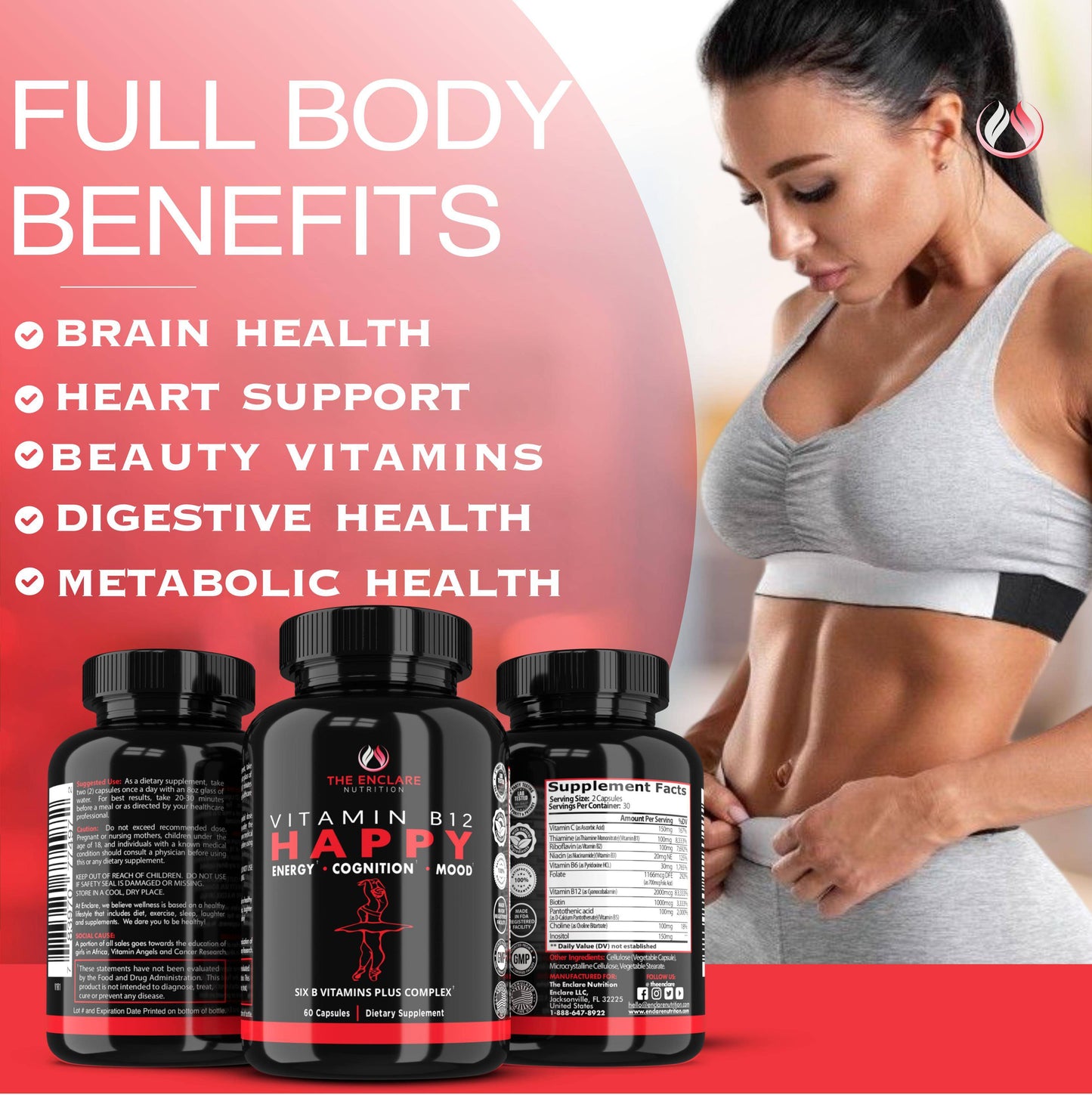 Happy Vitamin B Complex - Enclare Nutrition