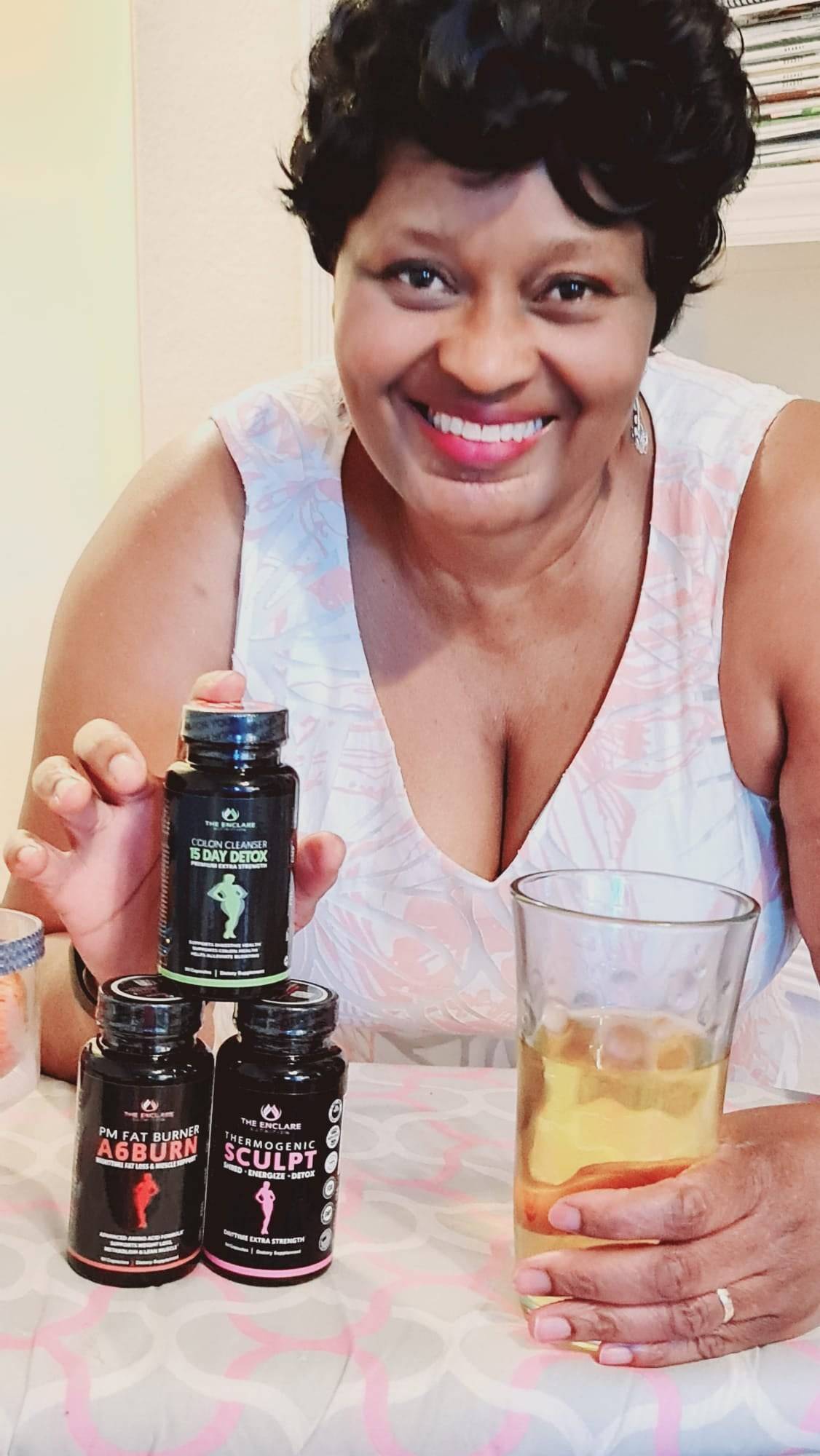 enclare nutrition 15 day detox, night time fat burner and day time fat burner.