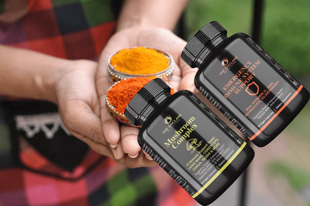 The Enclare Nutrition Immune Support Supplements, 10-in-1 Mushroom Complex and 10-in-1 Emergency Immune System Support