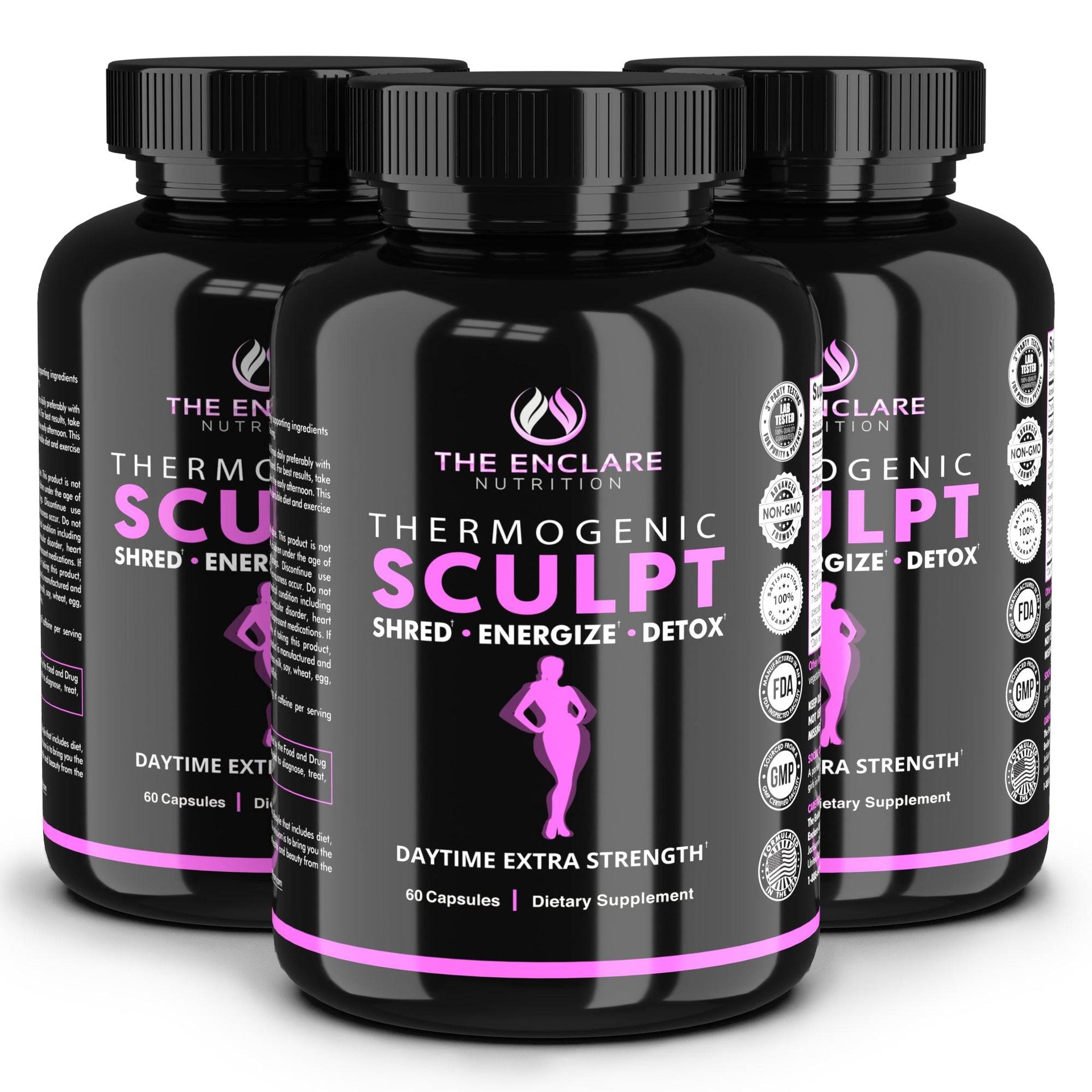 Thermogenic Sculpt Fat Burner Appetite Suppressant Weight Loss Energy   Enclare Nutrition