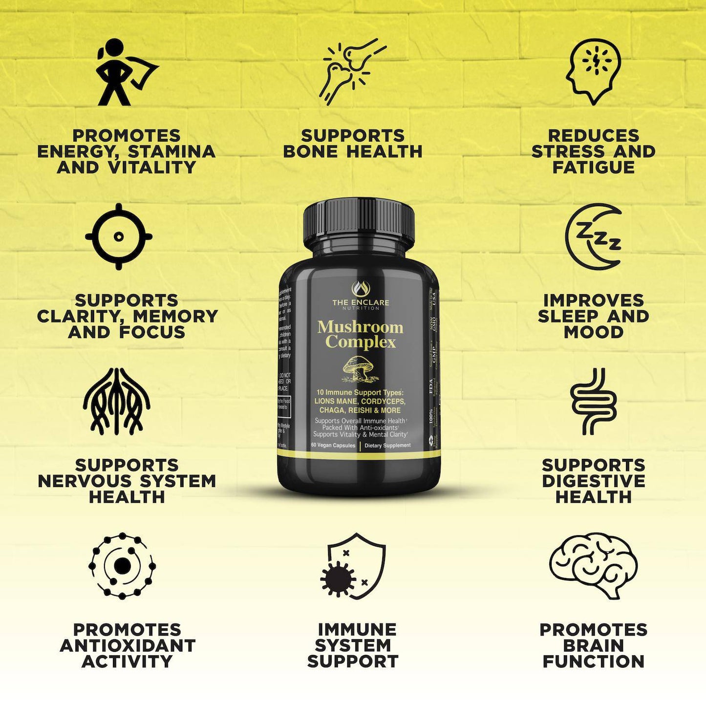 10-in-1 Mushroom Complex - Enclare Nutrition